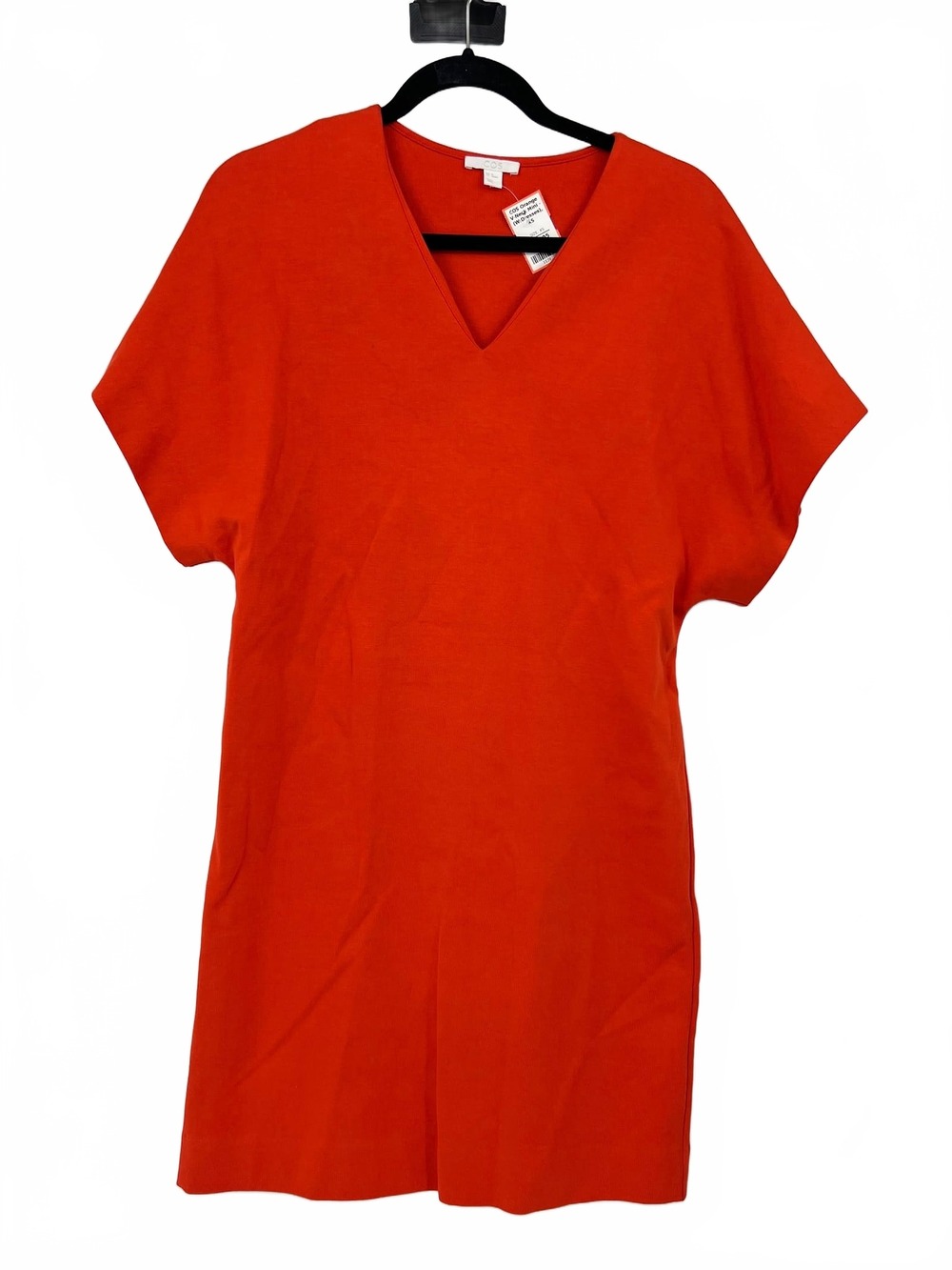 COS Orange Cotton Midi Shirt Dress | Women XS Regular